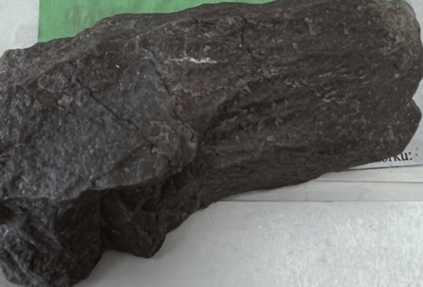 <p>reacts with HCl<br>sedimentary</p>