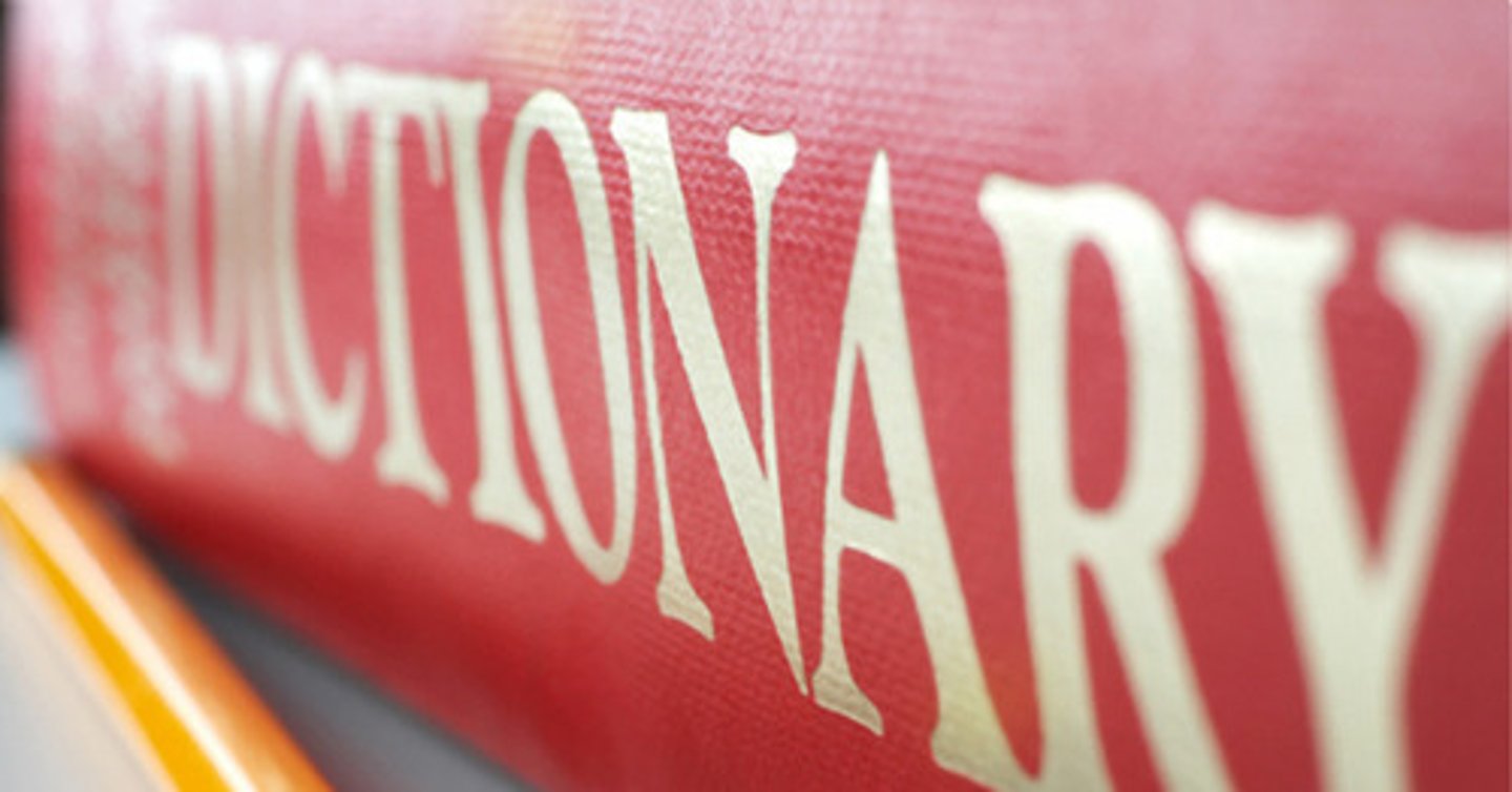 <p>Dictionary definition of a word</p>