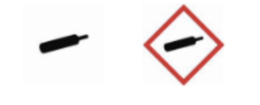 <p>Gas under pressure OR Gas cylinder </p>