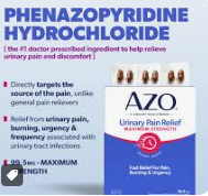 <p><span style="font-family: Arial, sans-serif">Phenazopyridine</span></p>