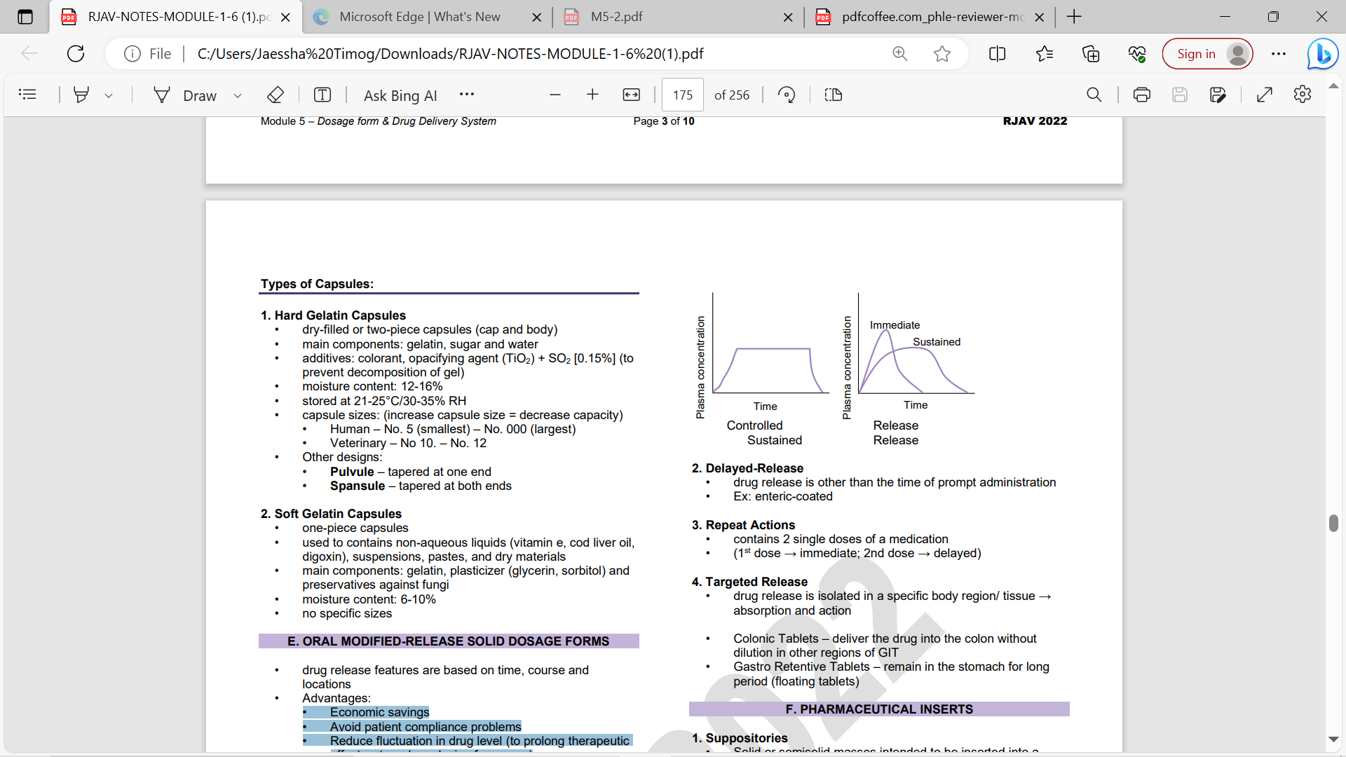<p>• <strong>Controlled Release</strong> – <strong><mark data-color="blue">zero order </mark></strong></p><p><strong> Sustained Release</strong> – <strong><mark data-color="yellow">first order</mark></strong></p>