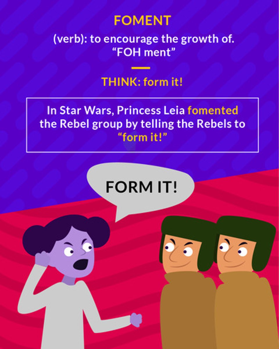 <p>stir up; incite; instigate; promote the growth of (something evil or unpleasant)</p><p>(verb) to encourage the growth of <span>(something evil or unpleasant)</span></p>