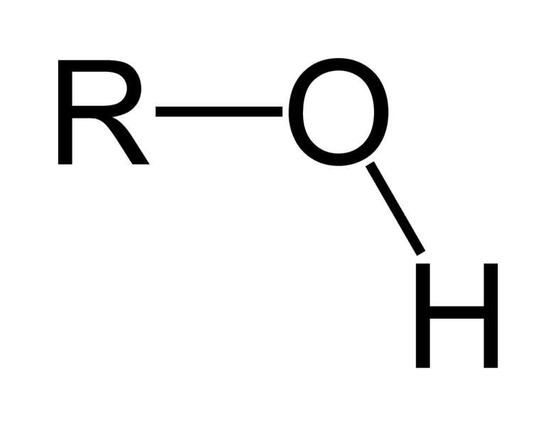 <p>-O bonded to H -needs to be bonded w/ a carbon skeleton</p>