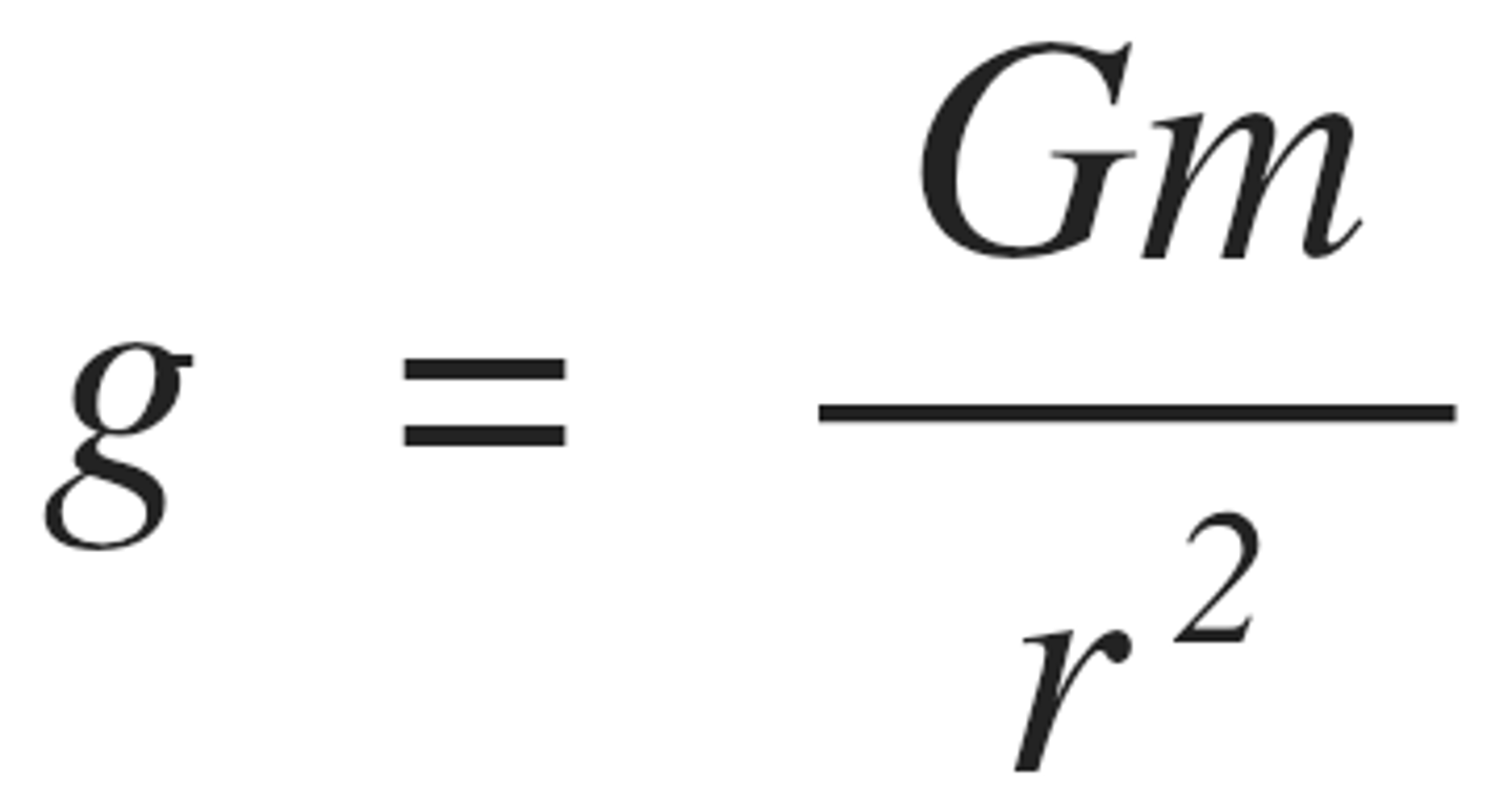 <p>- field strength is independent of the mass in orbit</p><p>- only the mass of the planet creating the gravitational field affects the field strength and the distance between a point in the radial field and the planet</p>