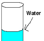 <p>The attraction of molecules of one kind to molecules of a different kind. An example of a concave up meniscus created due to _____ is shown in the picture.</p>