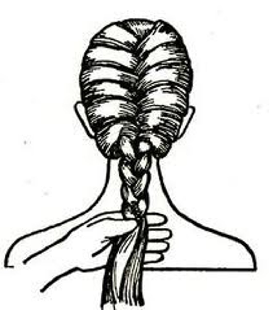 <p>peinado que se hace entretejiendo el cabello largo</p>