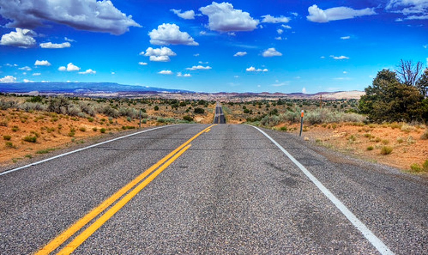 <p>The path that must be followed to get to a place</p>