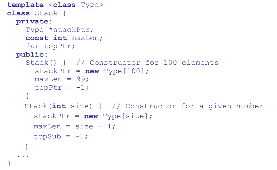 <p>templated class</p>