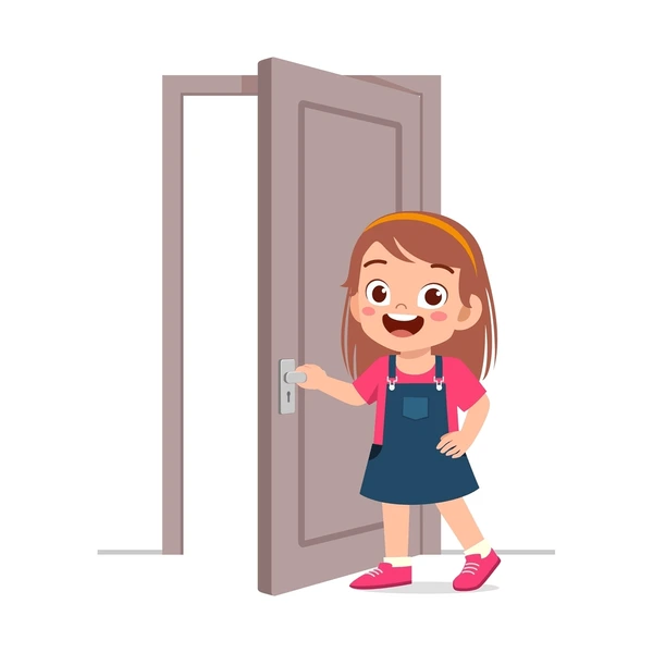 <p>Open the classroom door gently and only from the inside.</p>