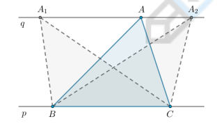 <p>S△ABC = S△A₁BC = S△A₂BC</p>