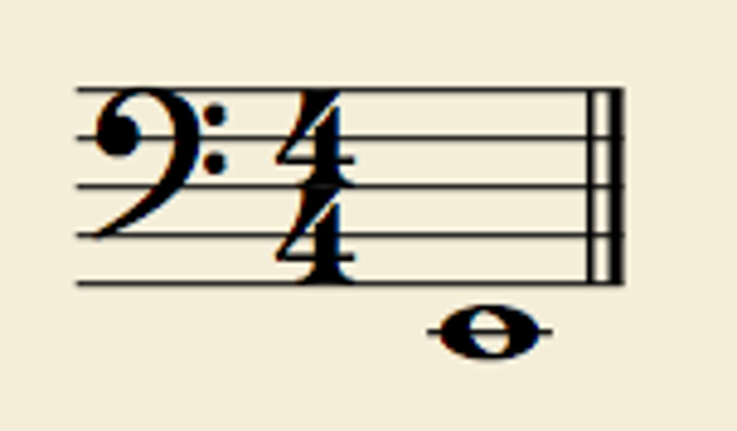 <p>E (below staff)</p>