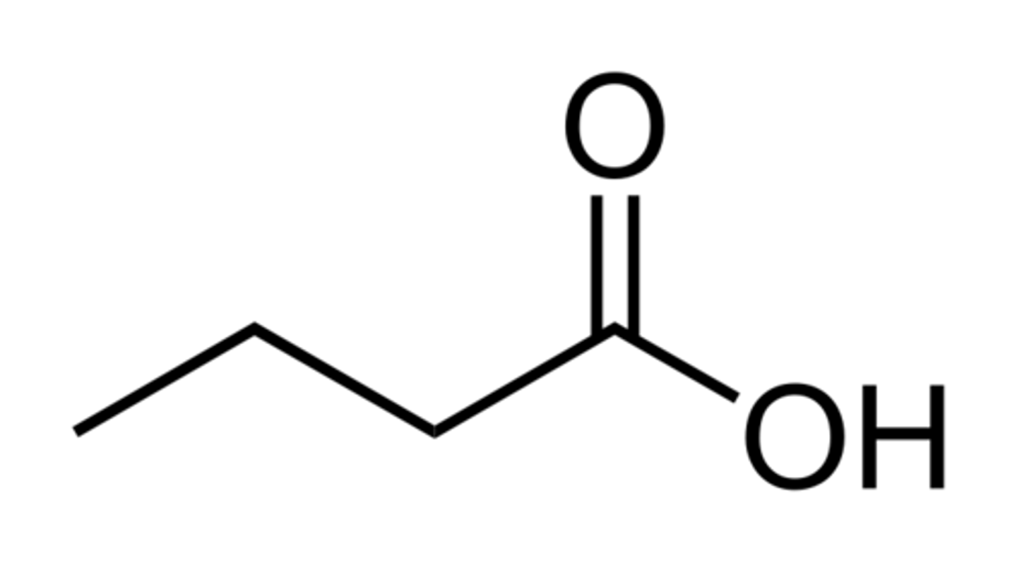<p>Butaanzuur</p><p>Butyric acid</p>