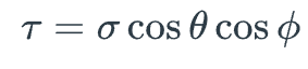 <p>In the following equation, τ is the:</p><p>a. Normal stress</p><p>b. Resolved shear stress</p><p>c. Applied force</p>