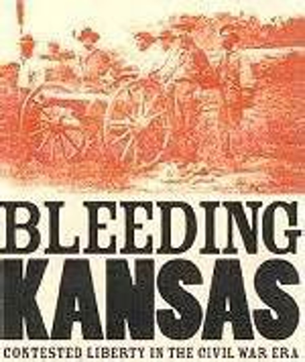 <p>"Popular Sovereignty" = people decide about slavery</p><p>Bleeding Kansas</p>