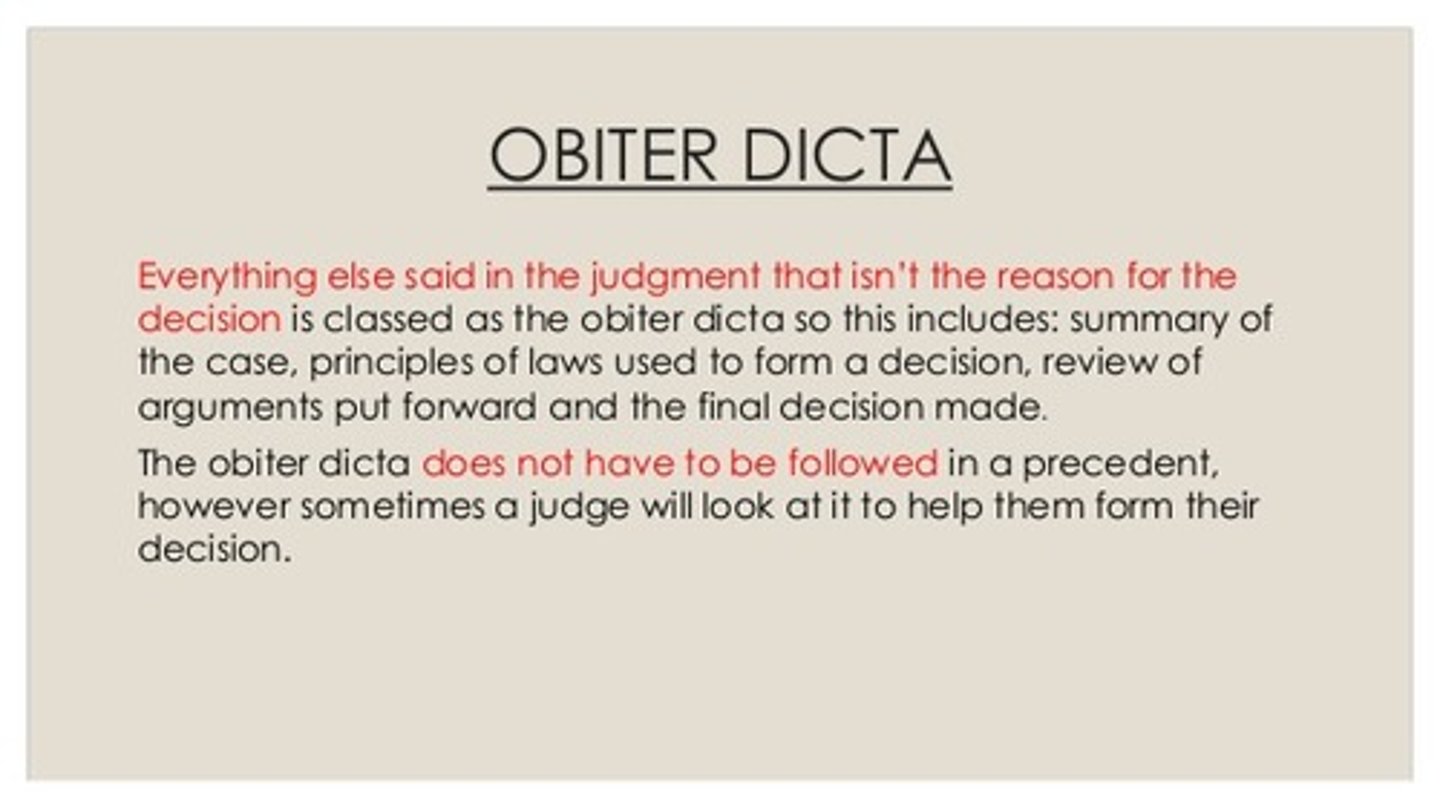 <p>Everything else said in the judgement</p>