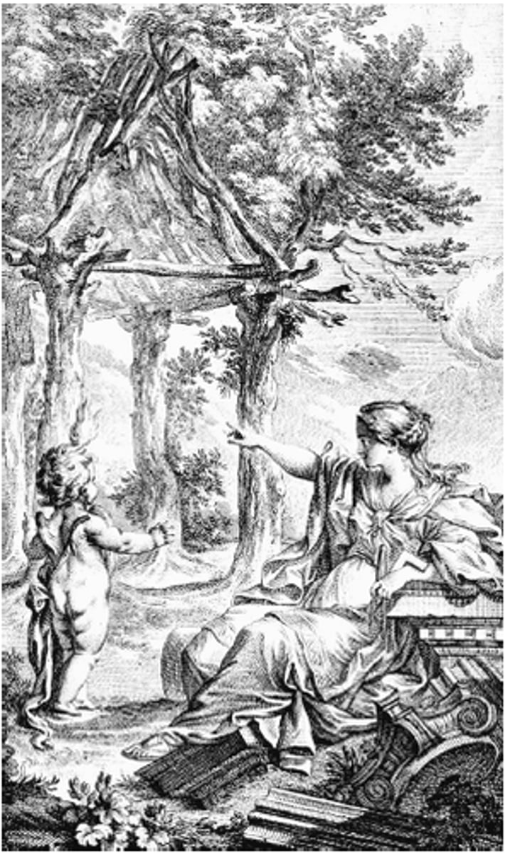<p>1713-1769 : Formuleerde in "Essai sur l'architecture" het concept van de 'primitieve hut'. Hij zag dit als de rationele, natuurlijke oervorm en essentie van alle architectuur.</p>
