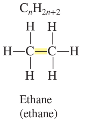 <p>CnH2n+2 </p><p>ethane (ethane) </p>