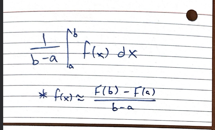 <p>Average value of a function</p>