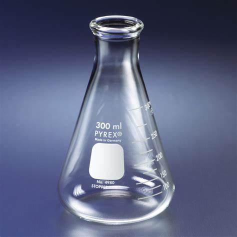 <p>Erlenmeyer flasks</p>