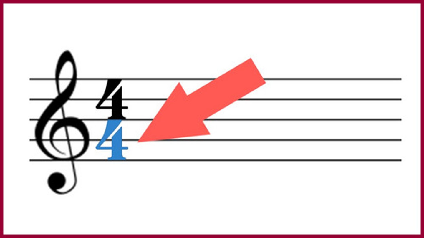 <p>The bottom number in the time signature denotes what type of note will receive the beat.</p>