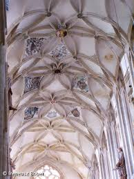 <p>odmiana sklepienia żebrowego, w której żebra tworzą na podniebieniu układ zamkniętych lub otwartych pętli (kół, elips)</p>