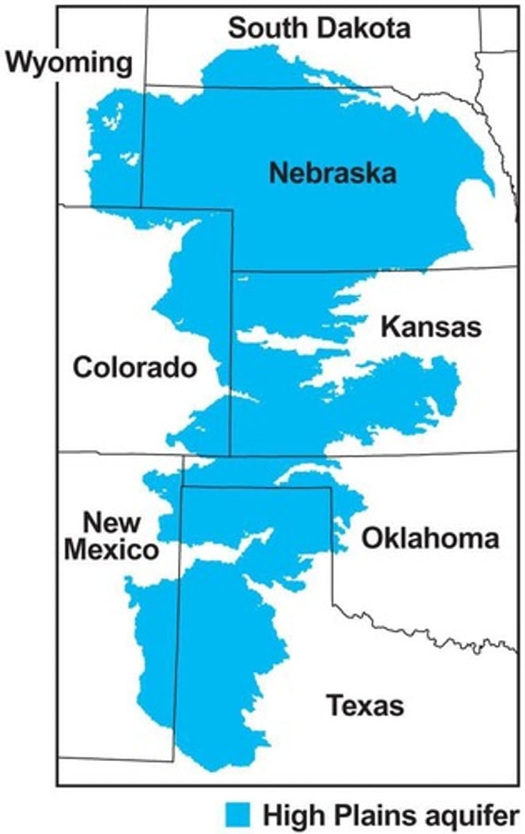 <p>Supplies 30% of U.S. irrigation water.</p>