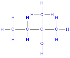 <p>Draw a displayed formula  2 methyl butan 2 ol + [ O ] → ? </p>
