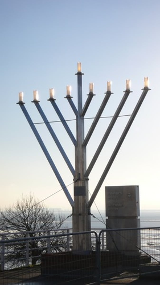 <p>Hay ocho días.</p><p>Es la fiesta de las luces.</p><p>Comemos latkas.</p><p>Es durante diciembre, o a veces en noviembre.</p>