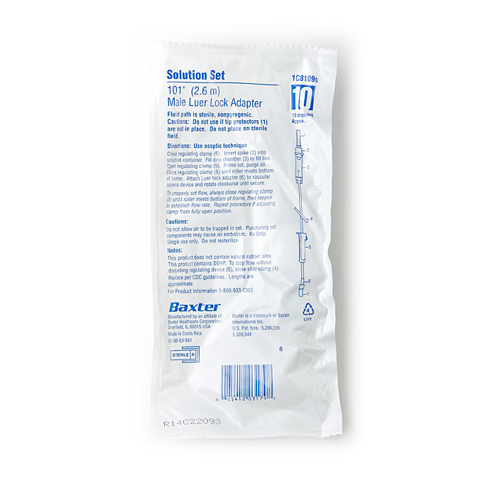 <p>Directions: Label your answer appropriate for the skill </p><p>Order: D5.45%NS 2000mL over 24 hours</p><p>Tubing drop factor: See picture for IV tubing package</p><p>What is the gravity flow rate you will use to infuse the D5.45%NS?</p>
