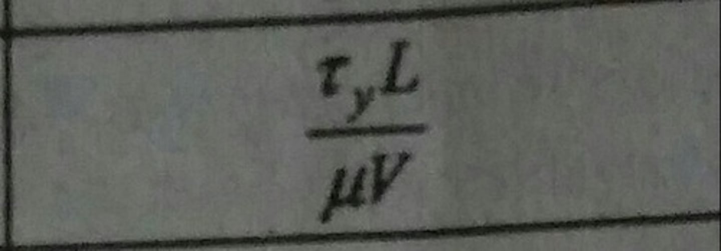 <p>Ratio of yield stress to viscous stress</p>