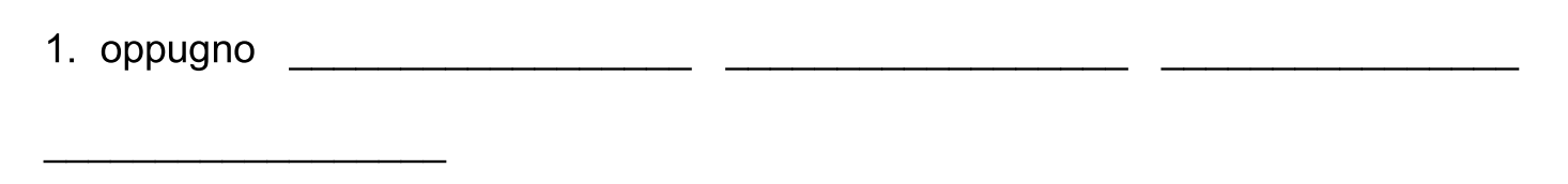 <p>III. Give the principle parts and conjugation of the following verbs (16 pts.)</p>