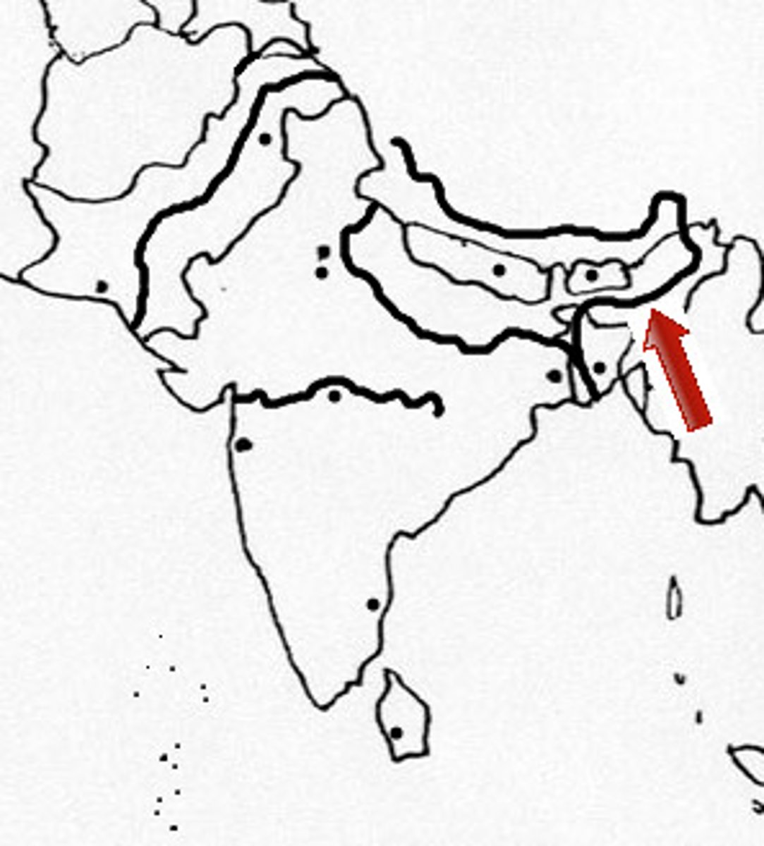 <p>Source (Start): East of Mansarowar lake<br>Mouth (End): Bay of Bengal<br>Length: Longer than Indus<br>Distributaries: Deepang and Lohit<br>Drainage Basin: Arunachal Pradesh, Assam and Meghalaya</p>