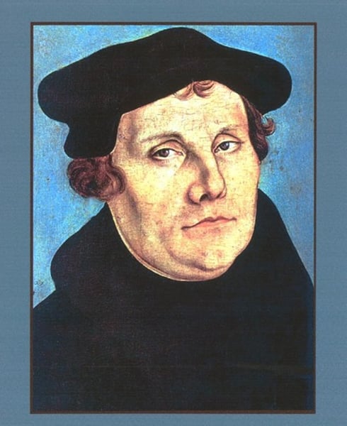 <p>German theologian who led the Reformation (he looked silly)</p>