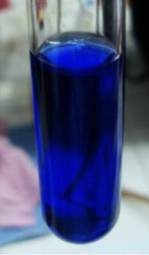 <p>What does the color of the test indicate?</p>