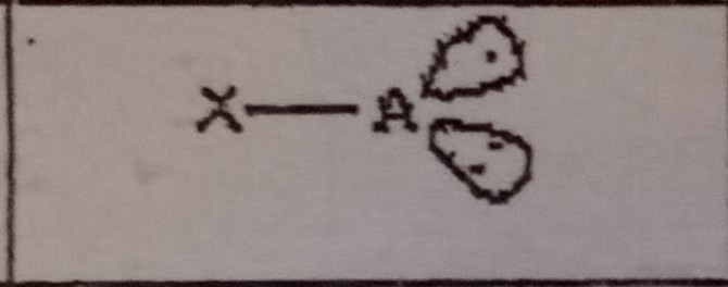 <p>What VSEPR shape has 1 bonding pairs and 2 lone pairs?</p>