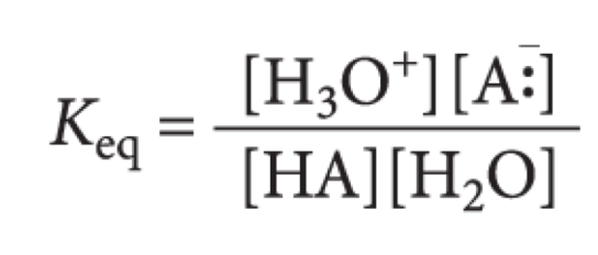 what is this the equilibrium constant for? 