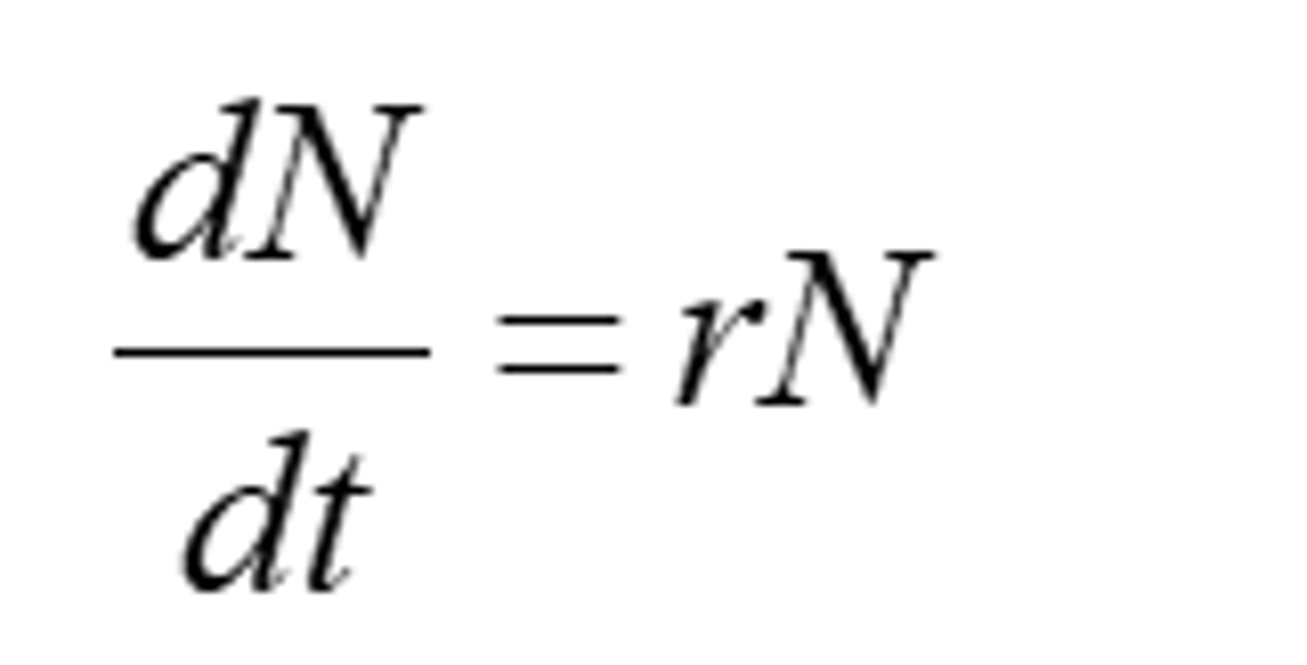 <p>under ideal conditions, with unlimited resources, the maximum potential for growth</p>