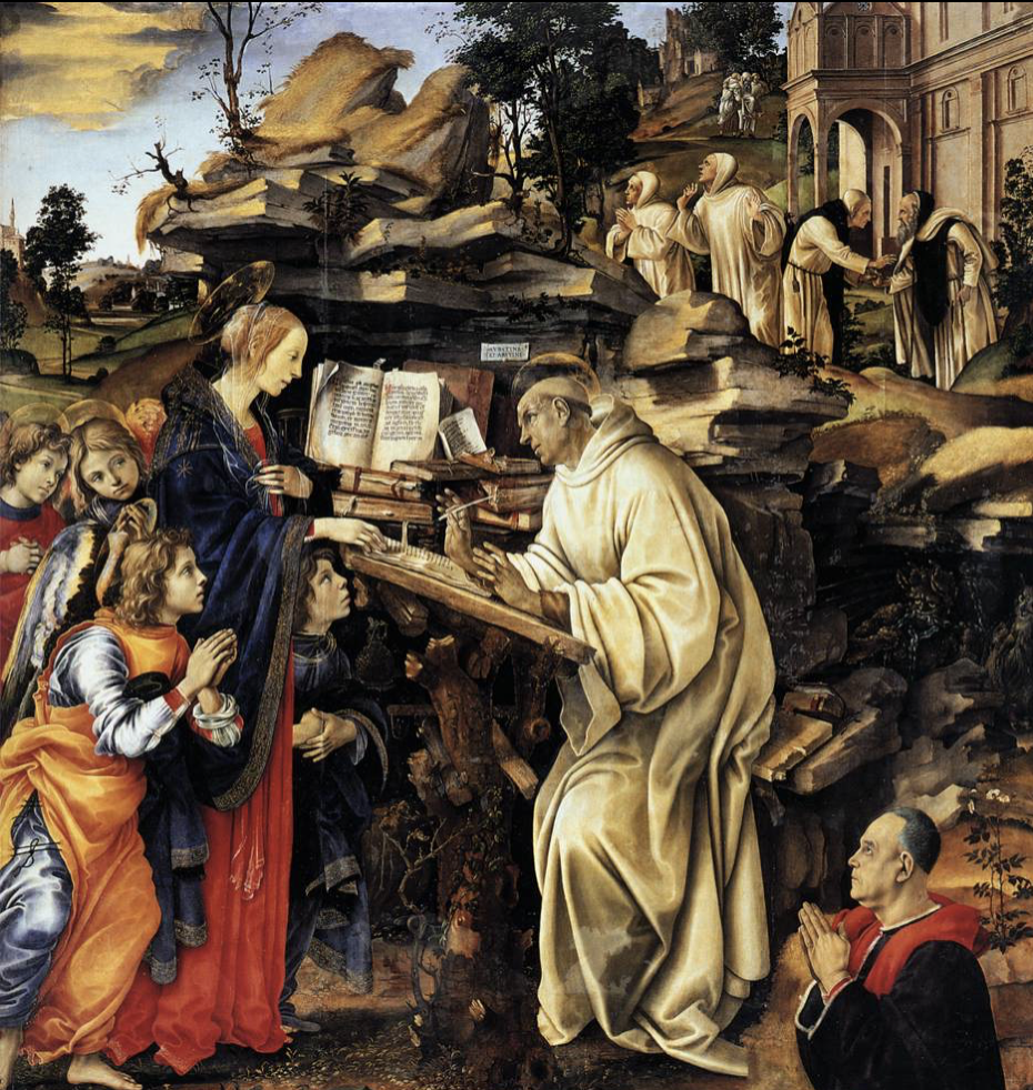 <p>“Apparition of the Virgin to St. Bernard”</p>