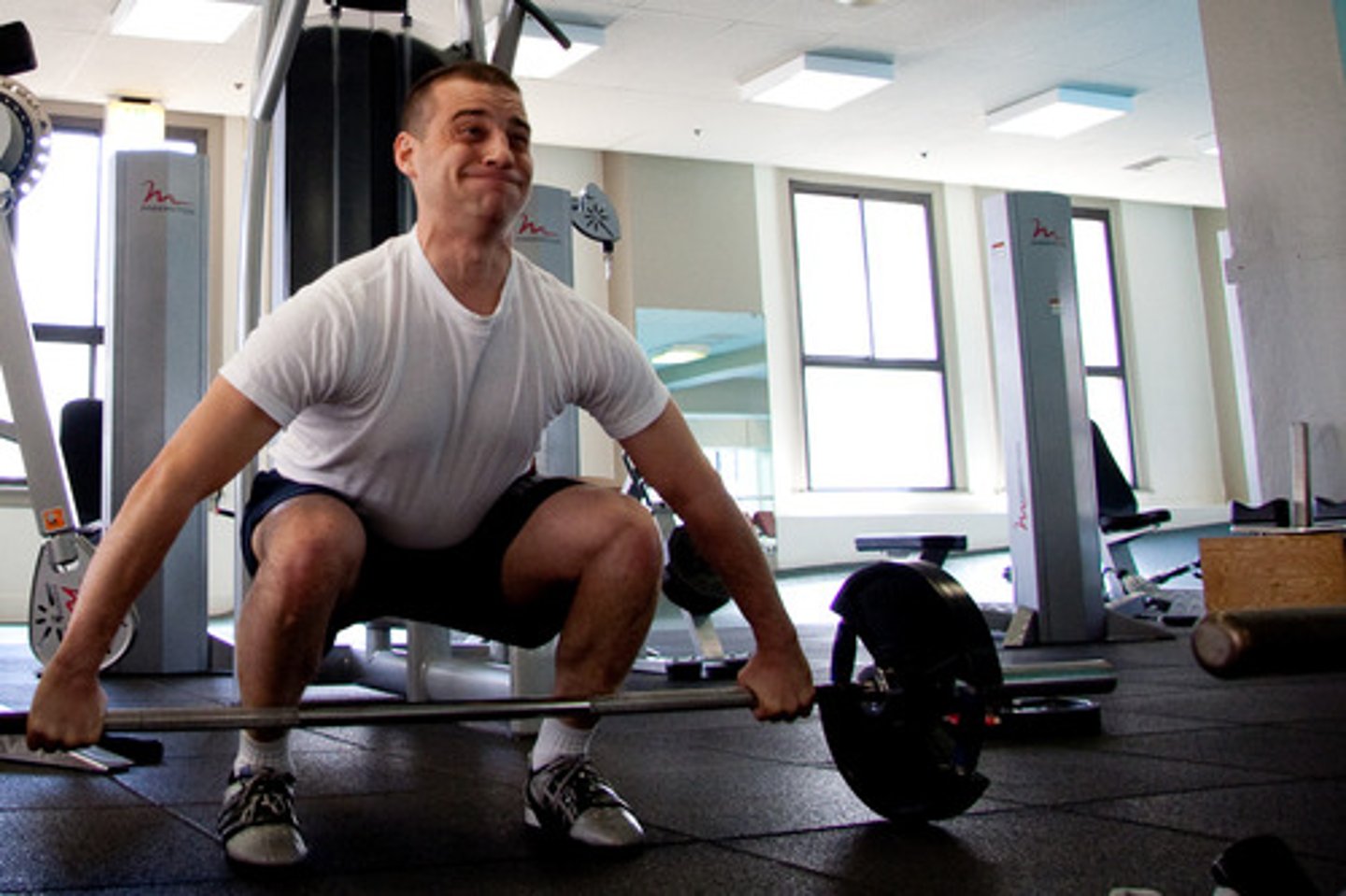 <p>to lift weights</p>