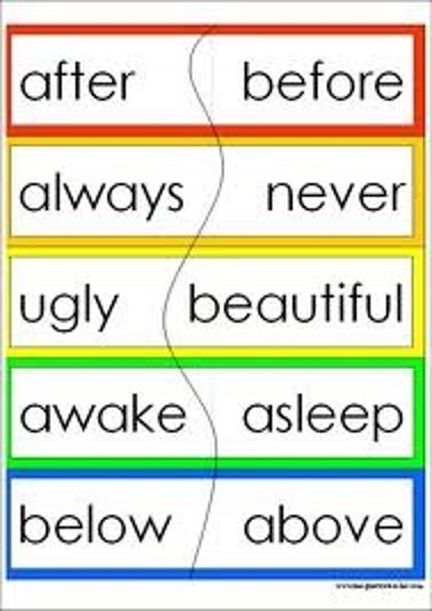 <p>a word that means the opposite of another word</p>