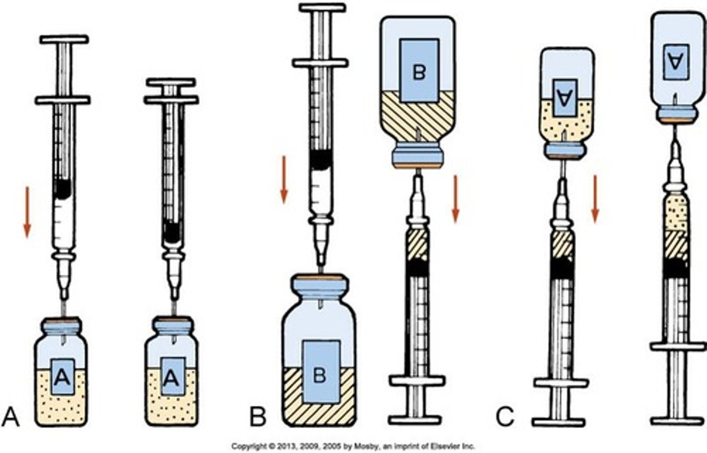 <p>the injection/shot, the injections/shots</p>