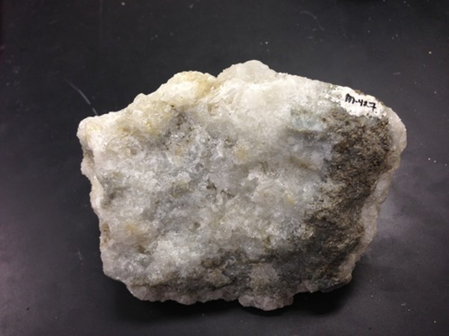 <p>Monoclinic. <br>Short prismatic, massive, granular, compact.<br>H = 4-4.5<br>SG = 2.42<br>Vitreous luster.<br>Transparent to translucent. <br>Color = colorless to white.</p>