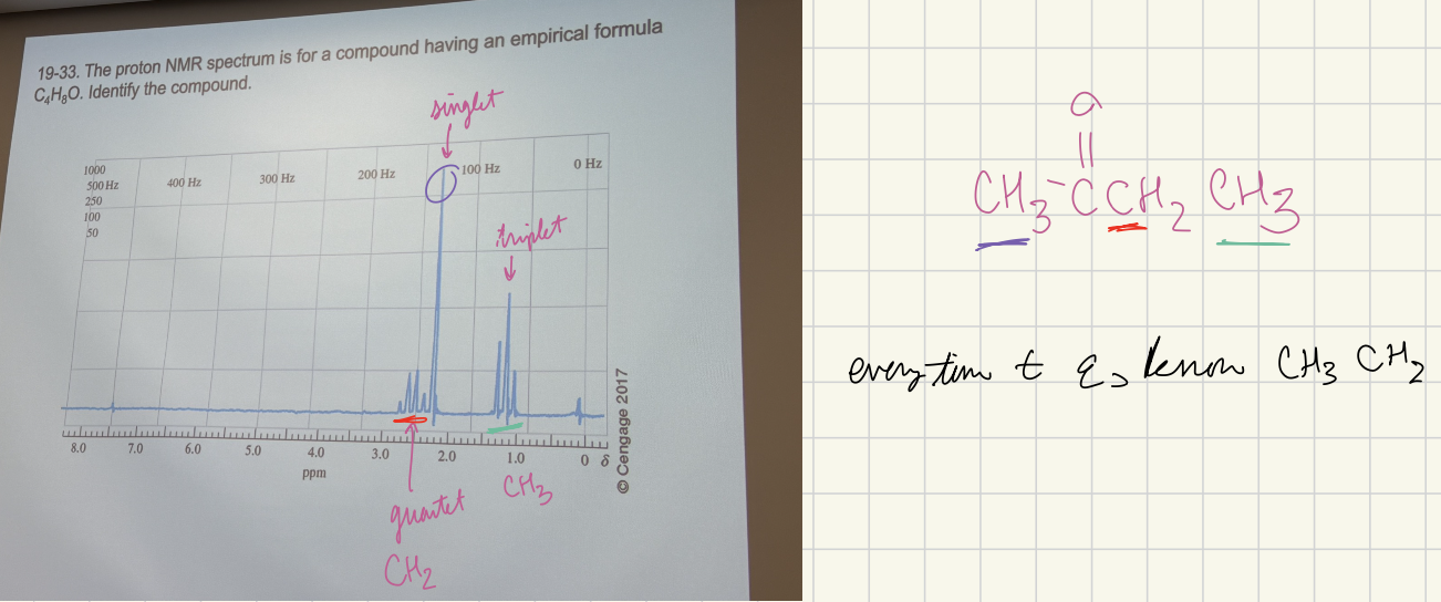 <p>CH3C(=O)CH2CH3</p>