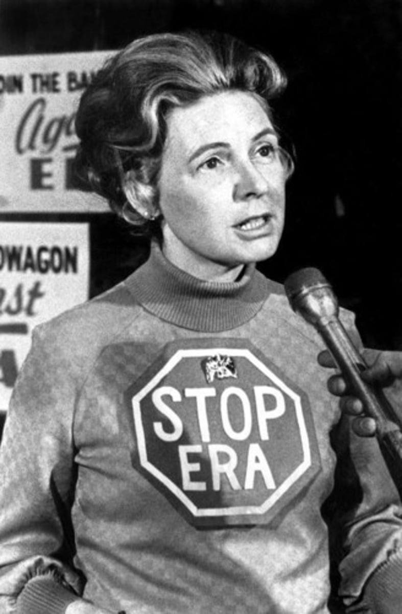 <p>Anti-feminist who led the campaign to defeat the ERA claiming it would undermine the American family</p>