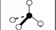 <ul><li><p>AX<sub>4</sub></p></li><li><p>tetrahedral</p></li><li><p>symmetrical</p></li><li><p>sp<sup>3</sup></p></li></ul><p></p>