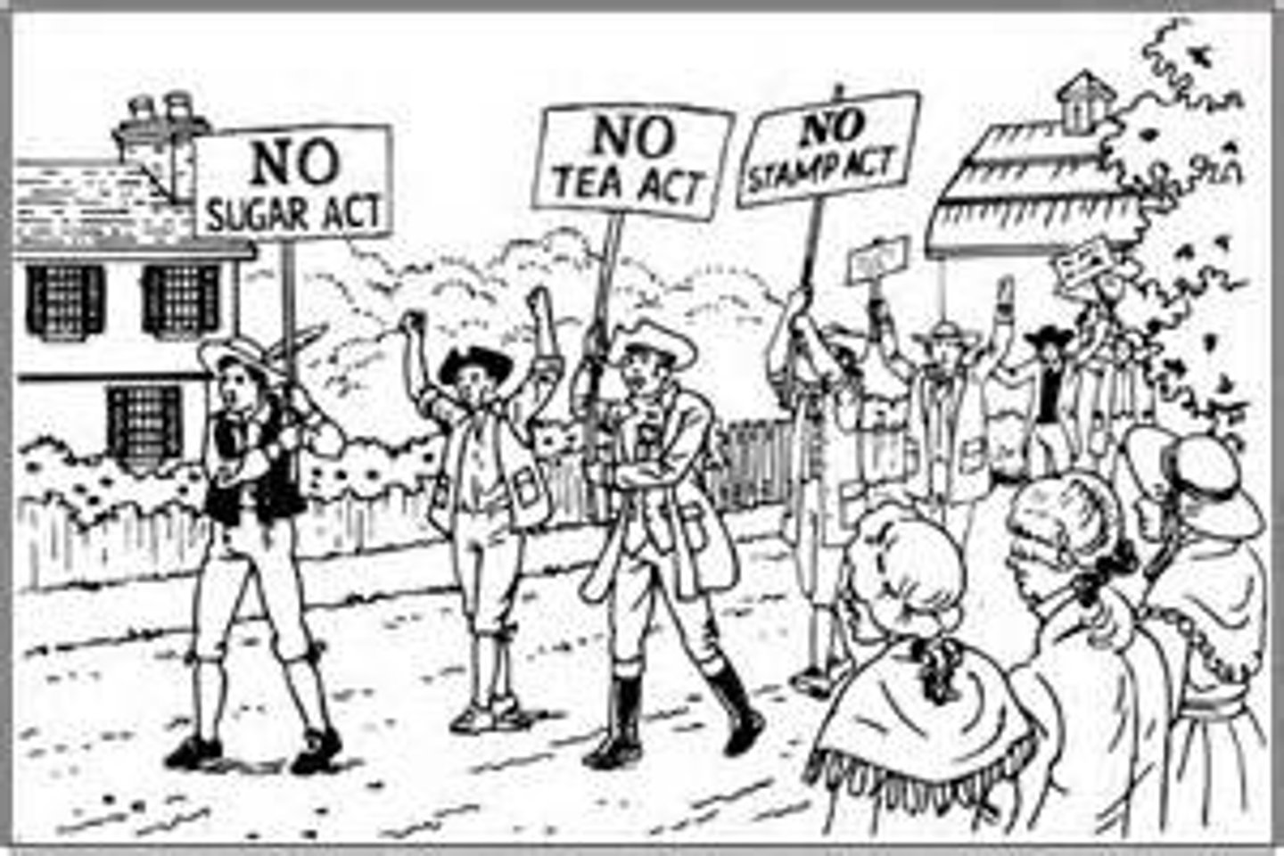 <p>Colonists did not feel they should be paying taxes to a government that was not hearing their voice. This is called?</p>
