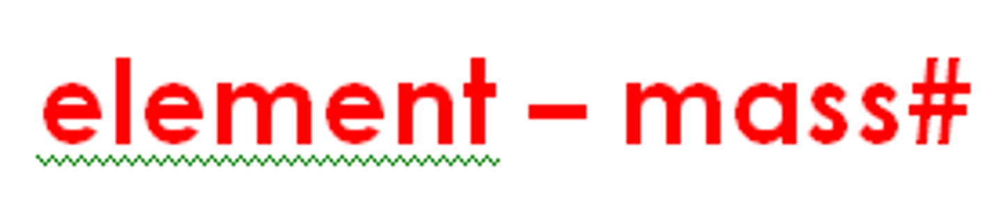 <p>the mass number is written with a hyphen after the name of the element (Ex: Nitrogen-15)</p>