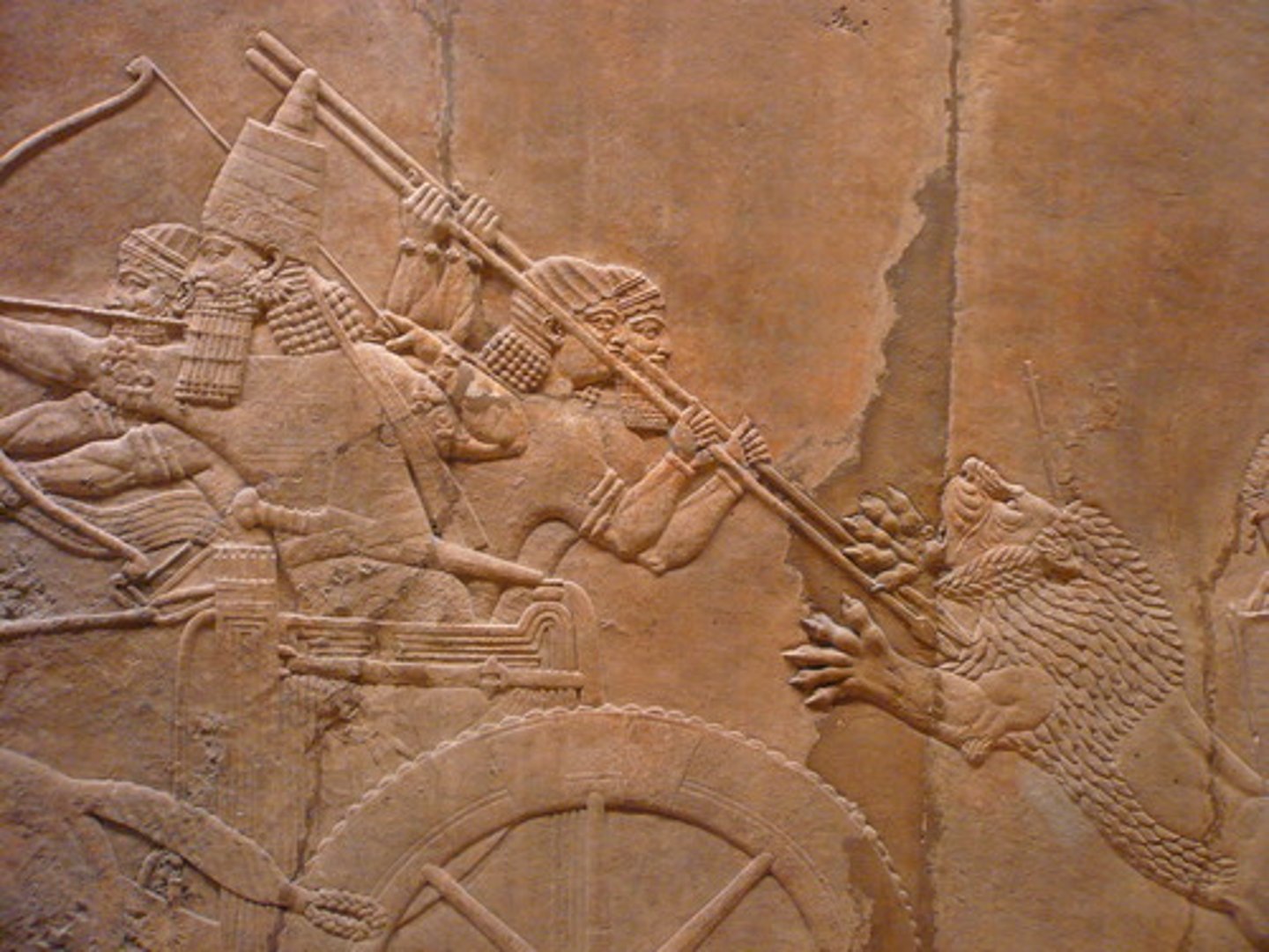 <p>art created during this time was "macho"; it glorified rulers and was meant to intimidate enemies, convey military exploits, etc; these people invented continuous visual narrative by giving paintings and other works an action-movie feel</p>