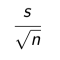 <p><strong>Standard error</strong> of the sample mean</p>