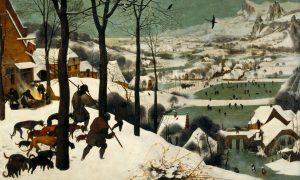 <p><strong>Hunters in the Snow</strong></p><p>Pieter Bruegel the Elder</p><p>Netherlands</p><p>1565</p><p>Oil on wood</p>